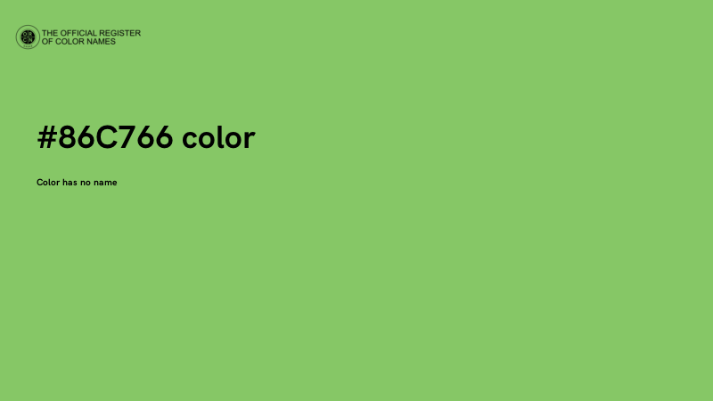 #86C766 color image