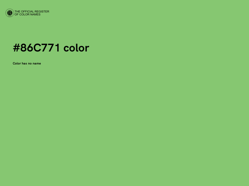 #86C771 color image