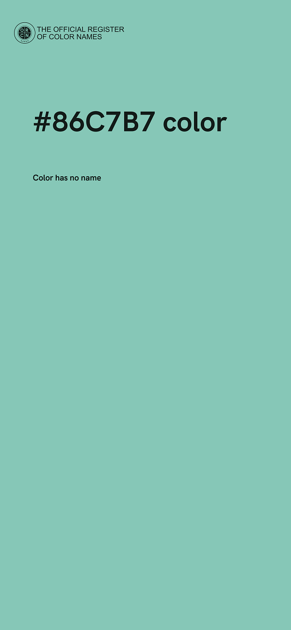 #86C7B7 color image