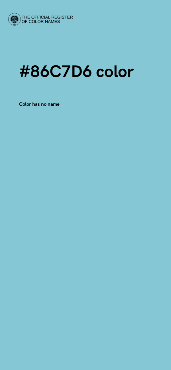 #86C7D6 color image