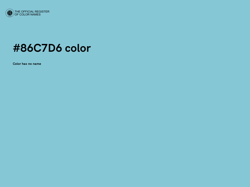 #86C7D6 color image