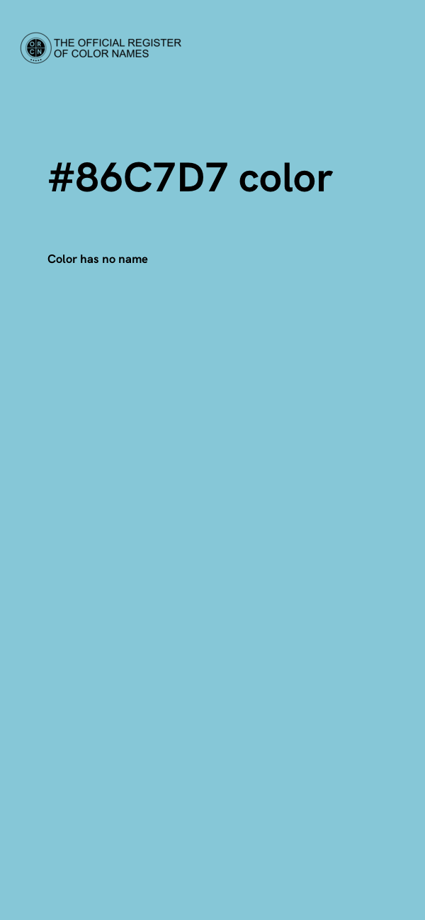 #86C7D7 color image