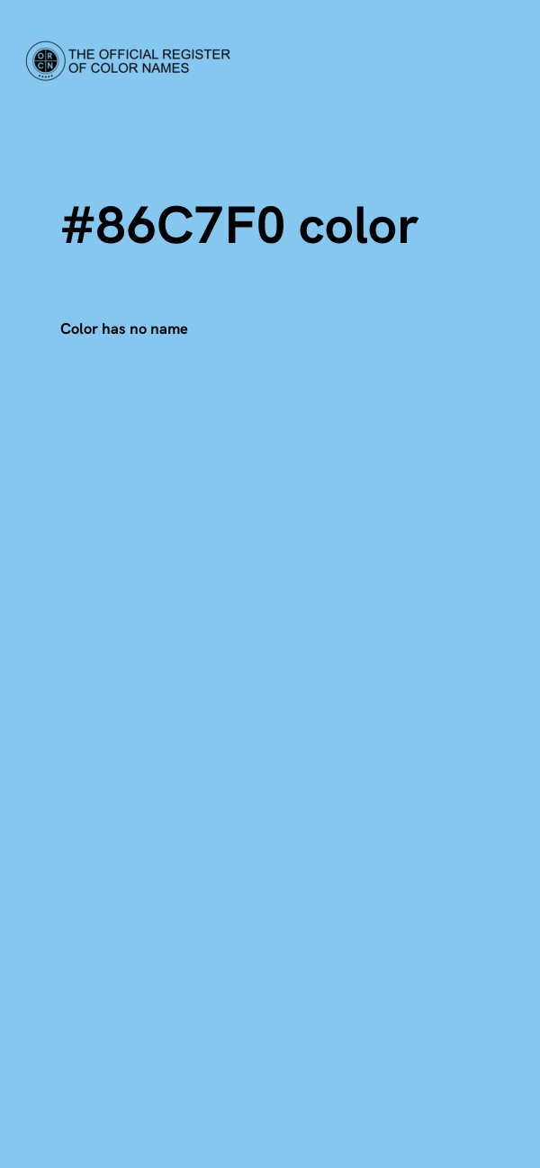 #86C7F0 color image