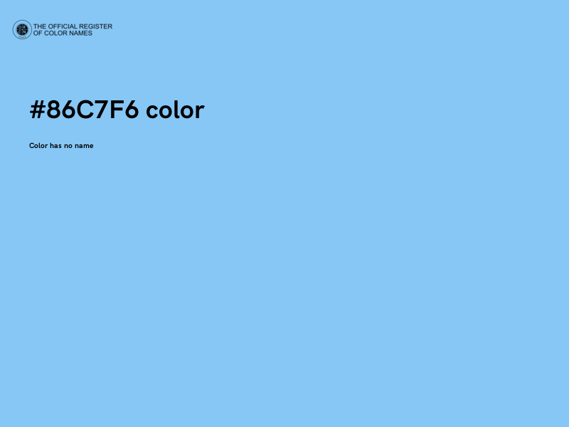 #86C7F6 color image