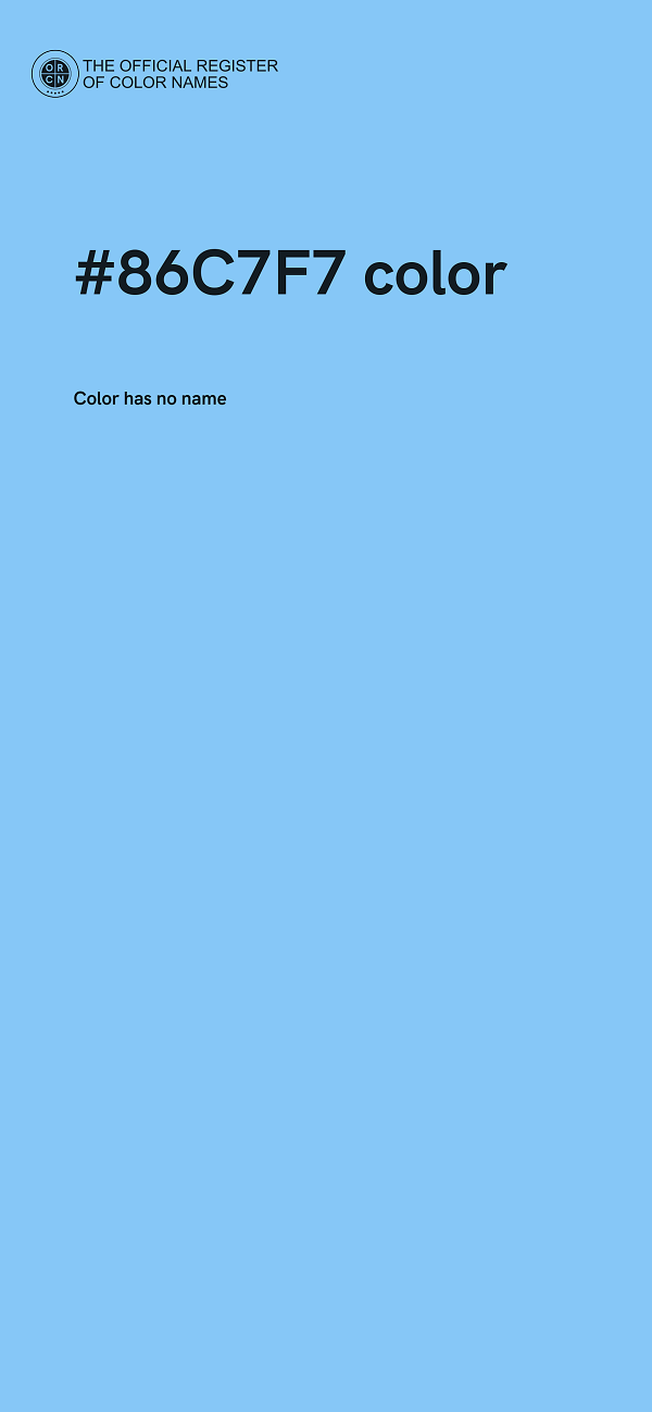 #86C7F7 color image