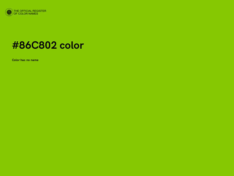 #86C802 color image