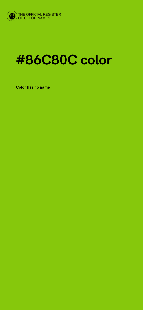 #86C80C color image