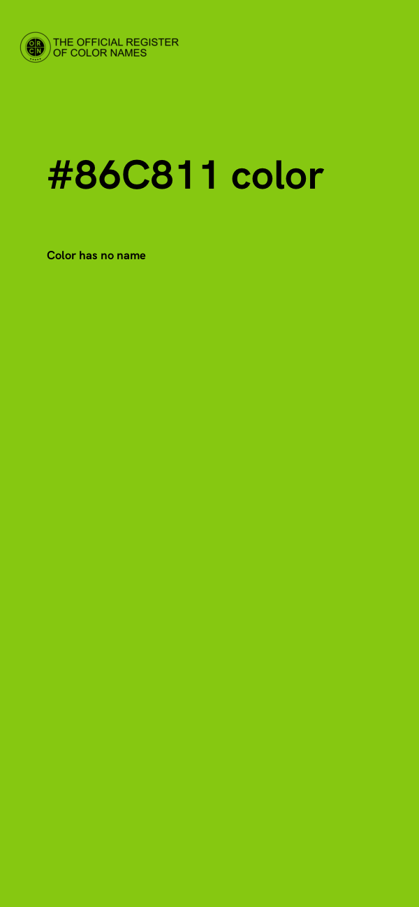 #86C811 color image