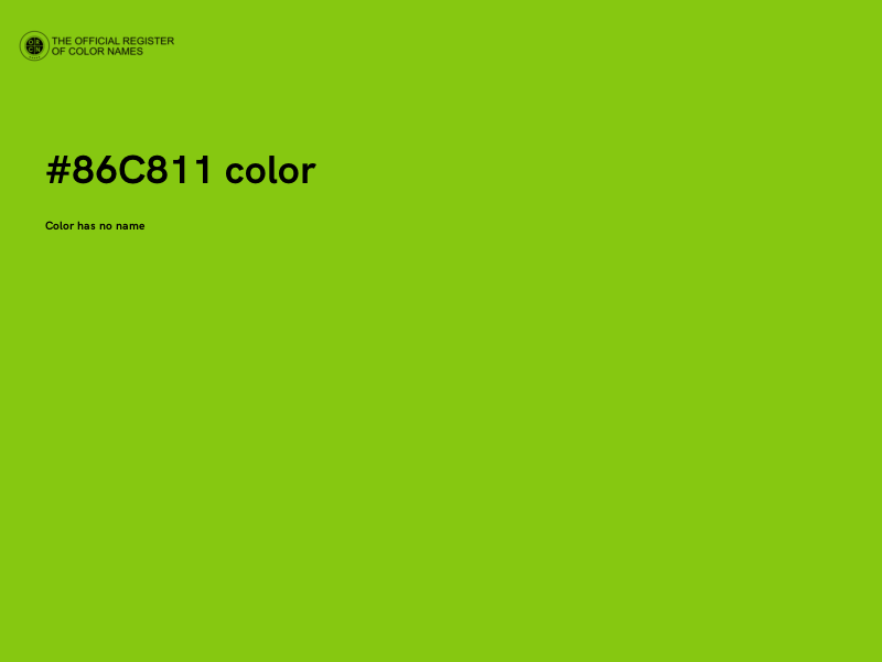 #86C811 color image
