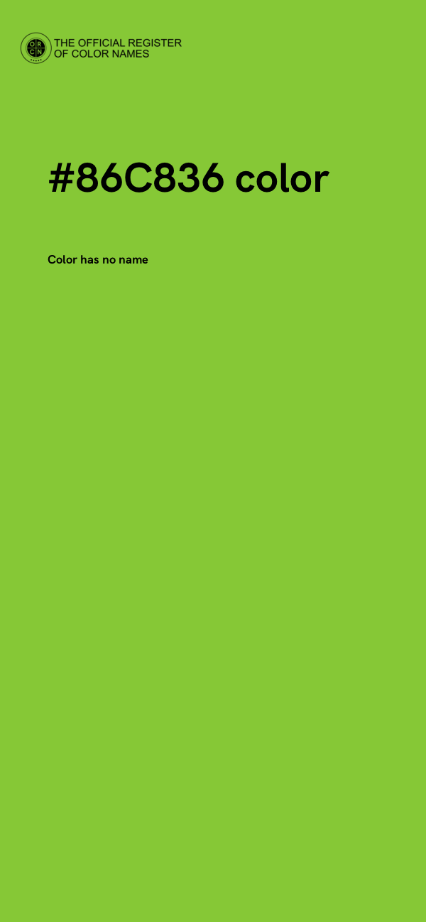 #86C836 color image