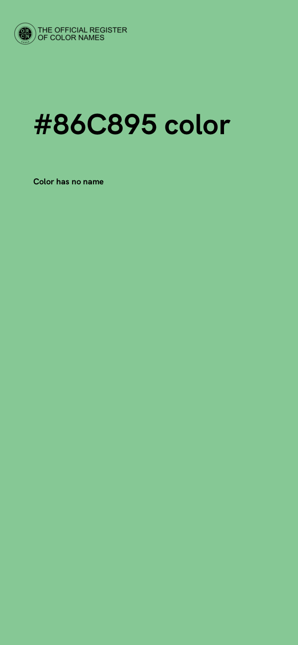 #86C895 color image