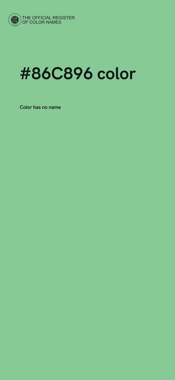 #86C896 color image