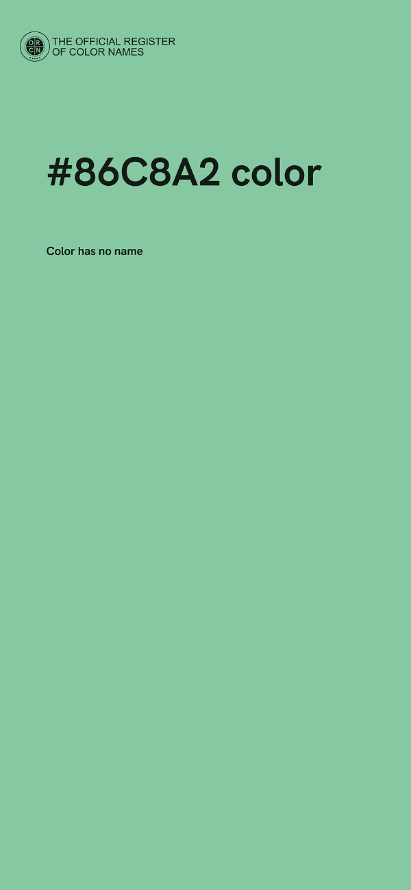 #86C8A2 color image
