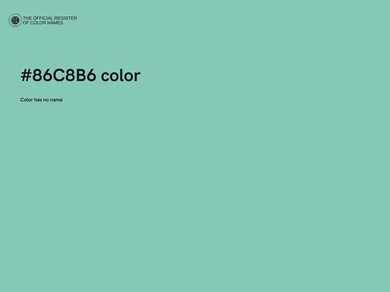 #86C8B6 color image