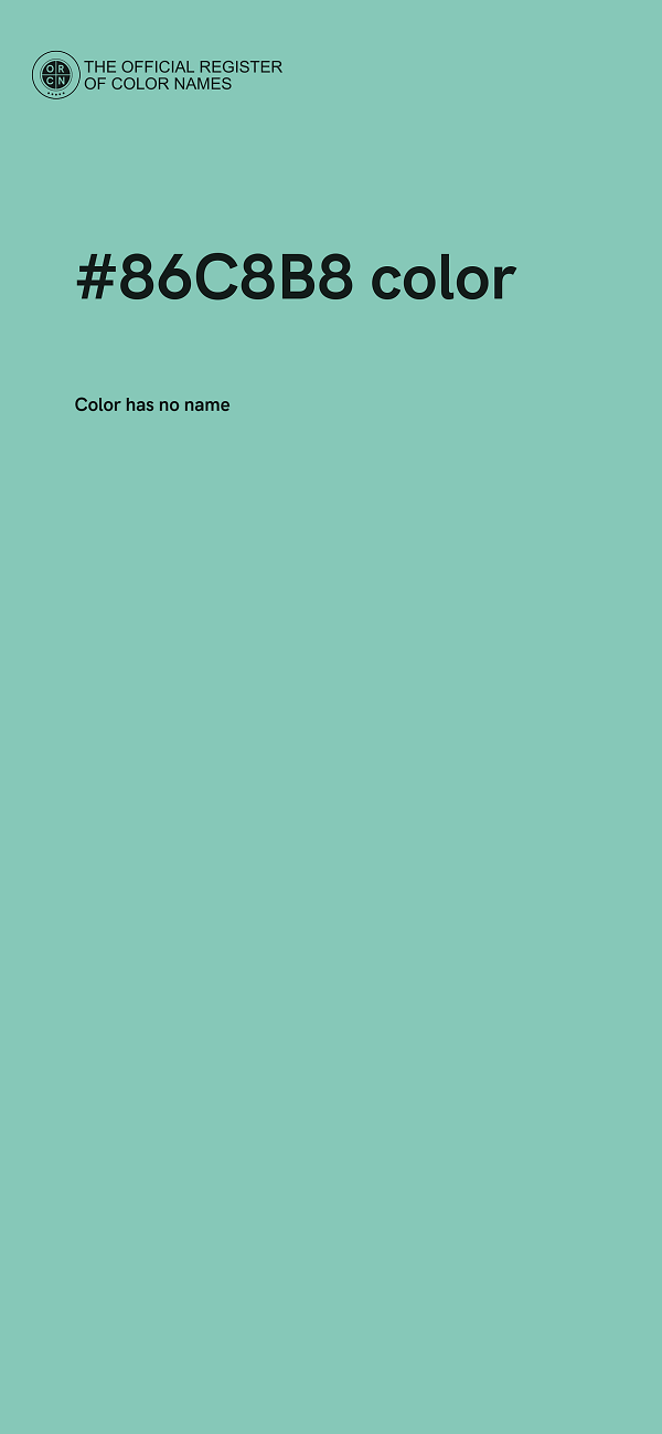 #86C8B8 color image