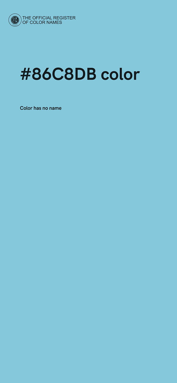 #86C8DB color image
