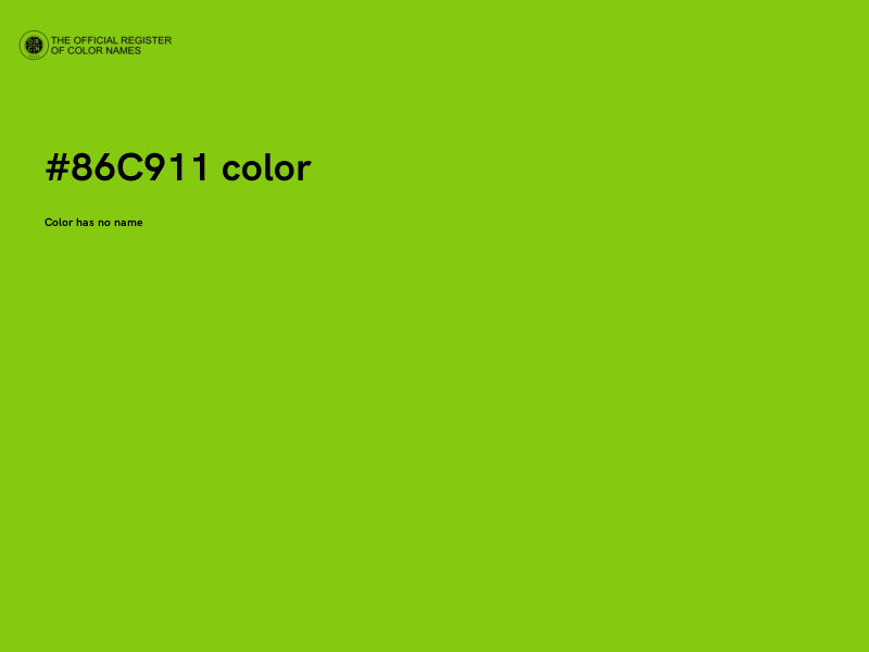 #86C911 color image