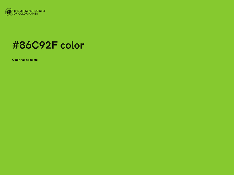 #86C92F color image