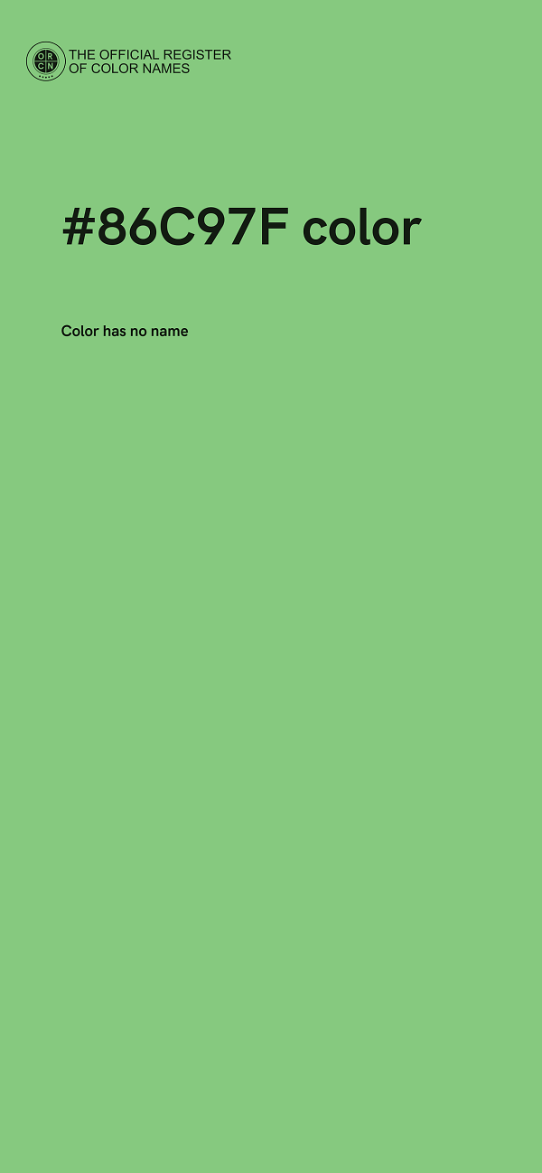 #86C97F color image