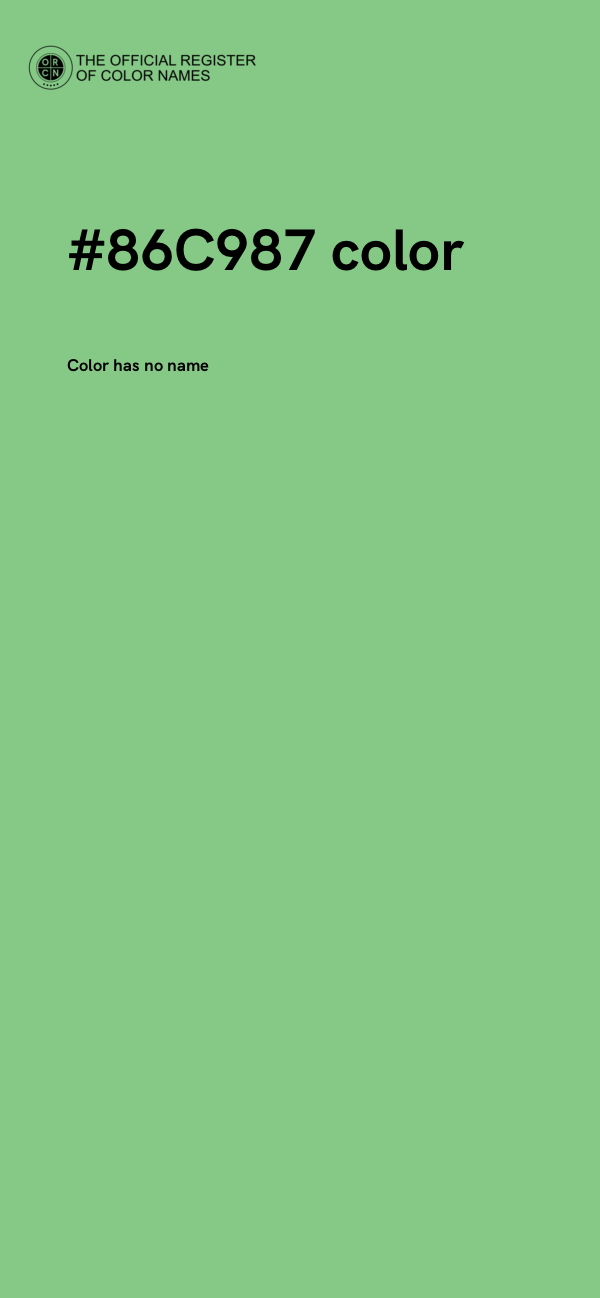 #86C987 color image