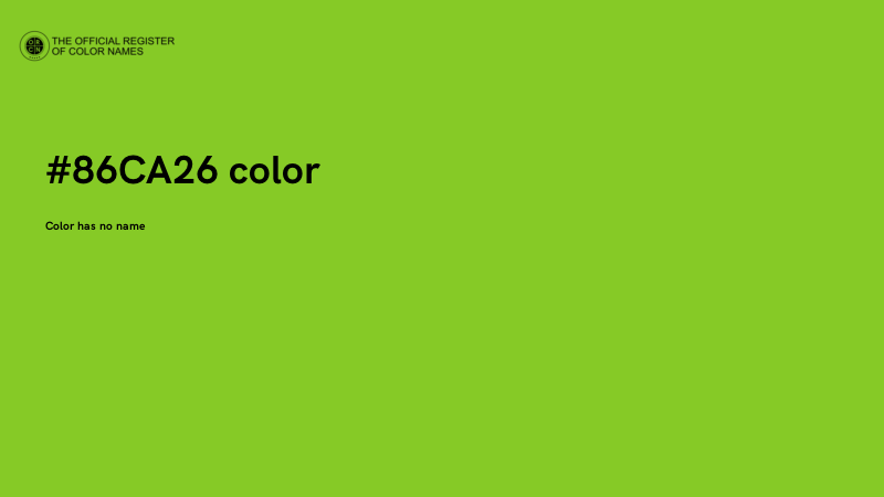 #86CA26 color image