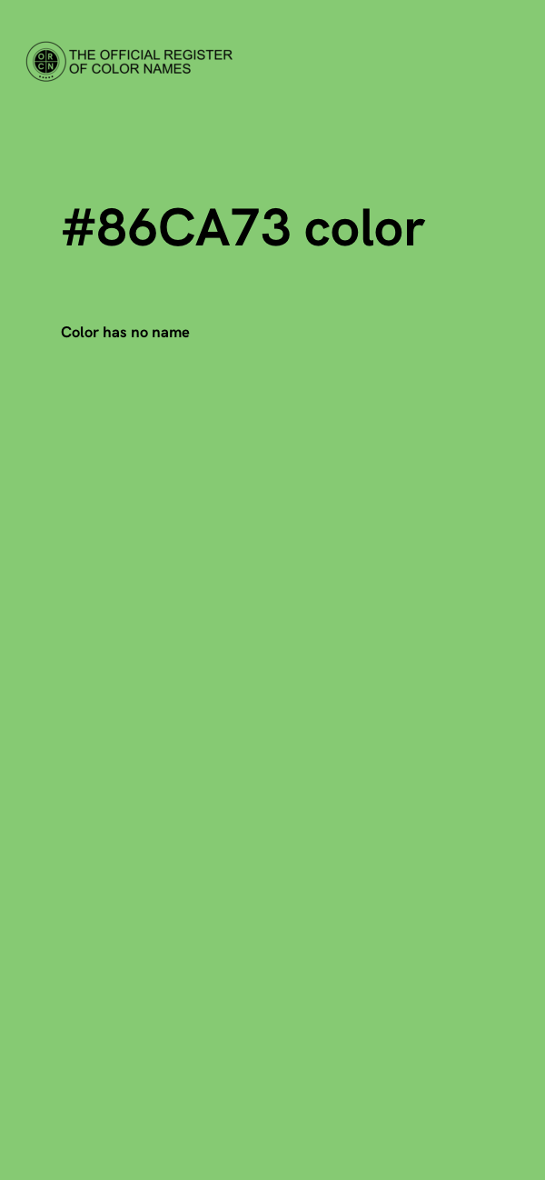 #86CA73 color image