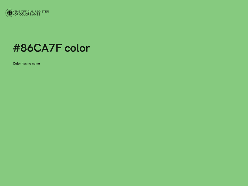 #86CA7F color image