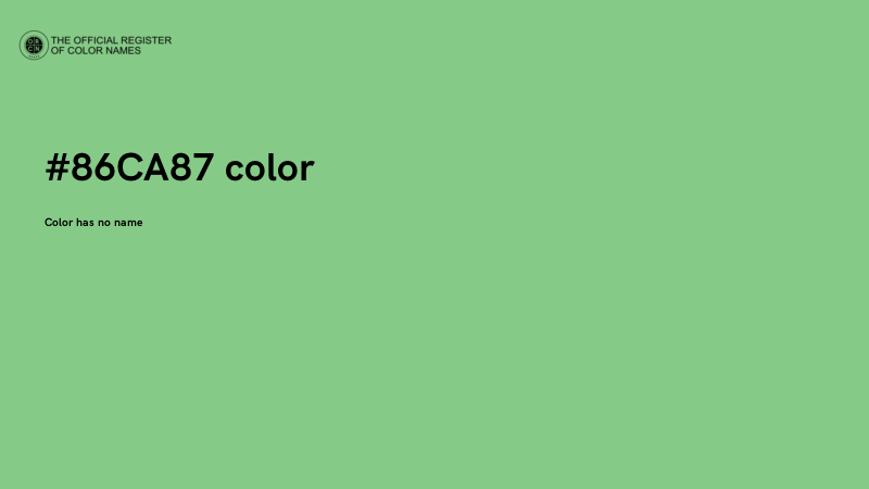 #86CA87 color image