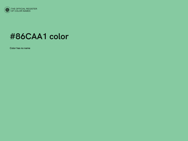 #86CAA1 color image