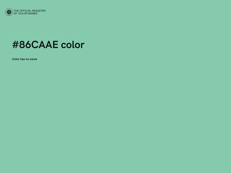 #86CAAE color image