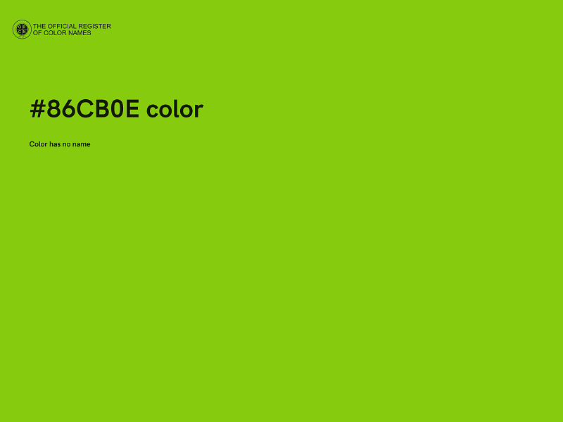 #86CB0E color image