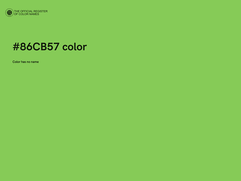 #86CB57 color image