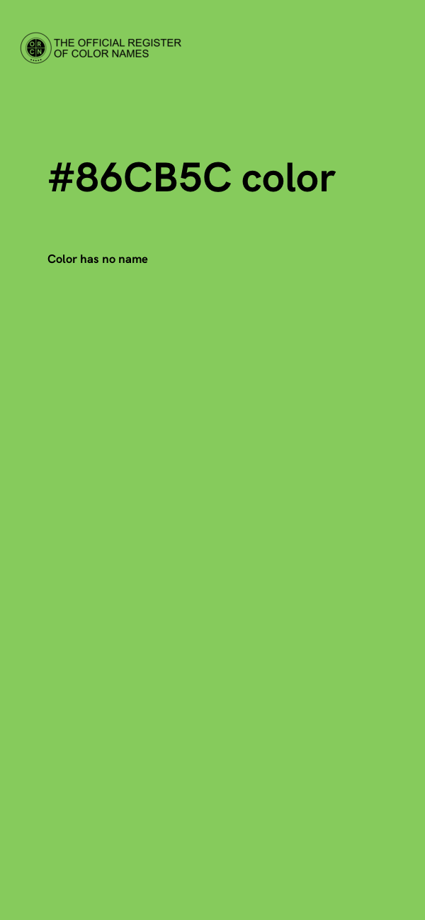 #86CB5C color image