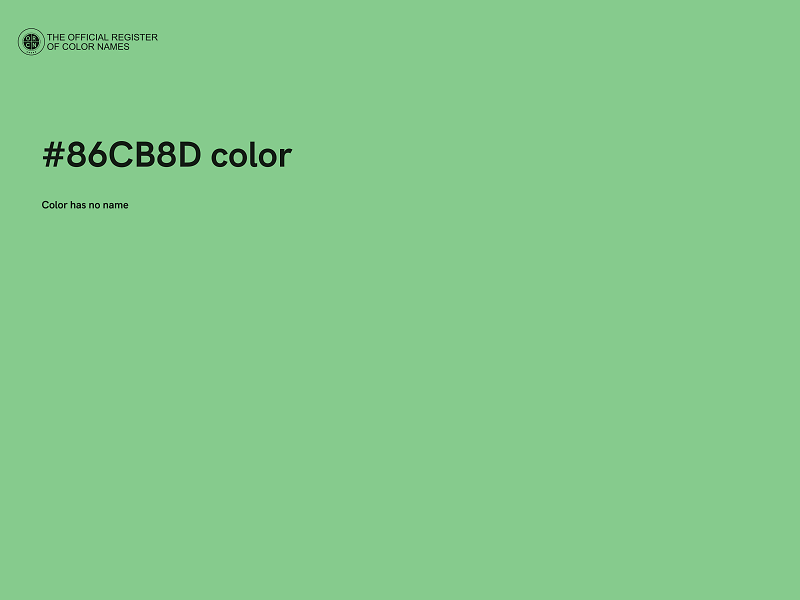 #86CB8D color image