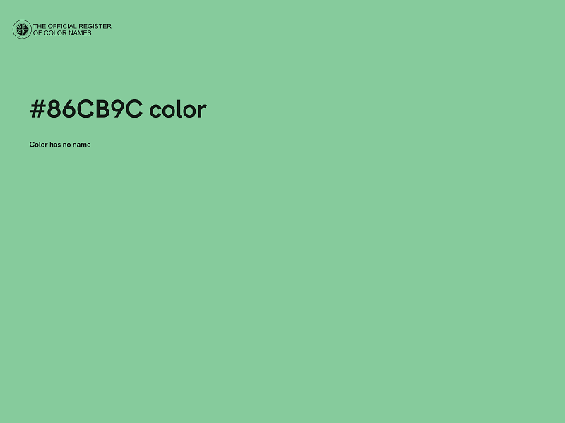 #86CB9C color image