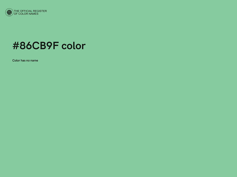 #86CB9F color image