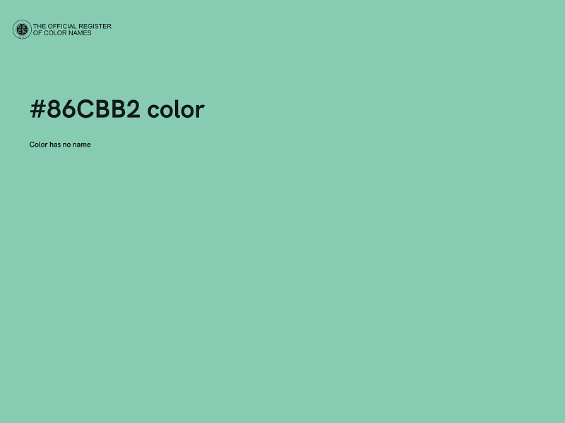 #86CBB2 color image