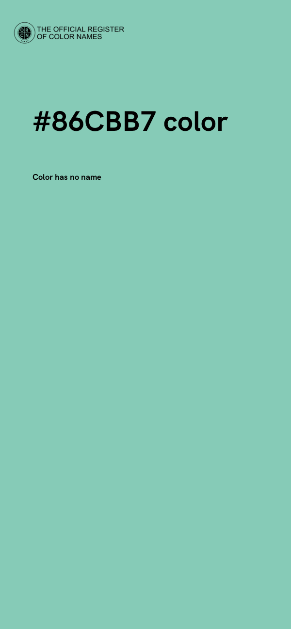 #86CBB7 color image