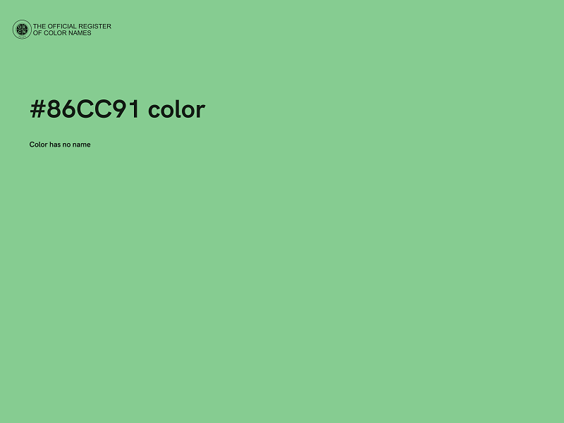 #86CC91 color image