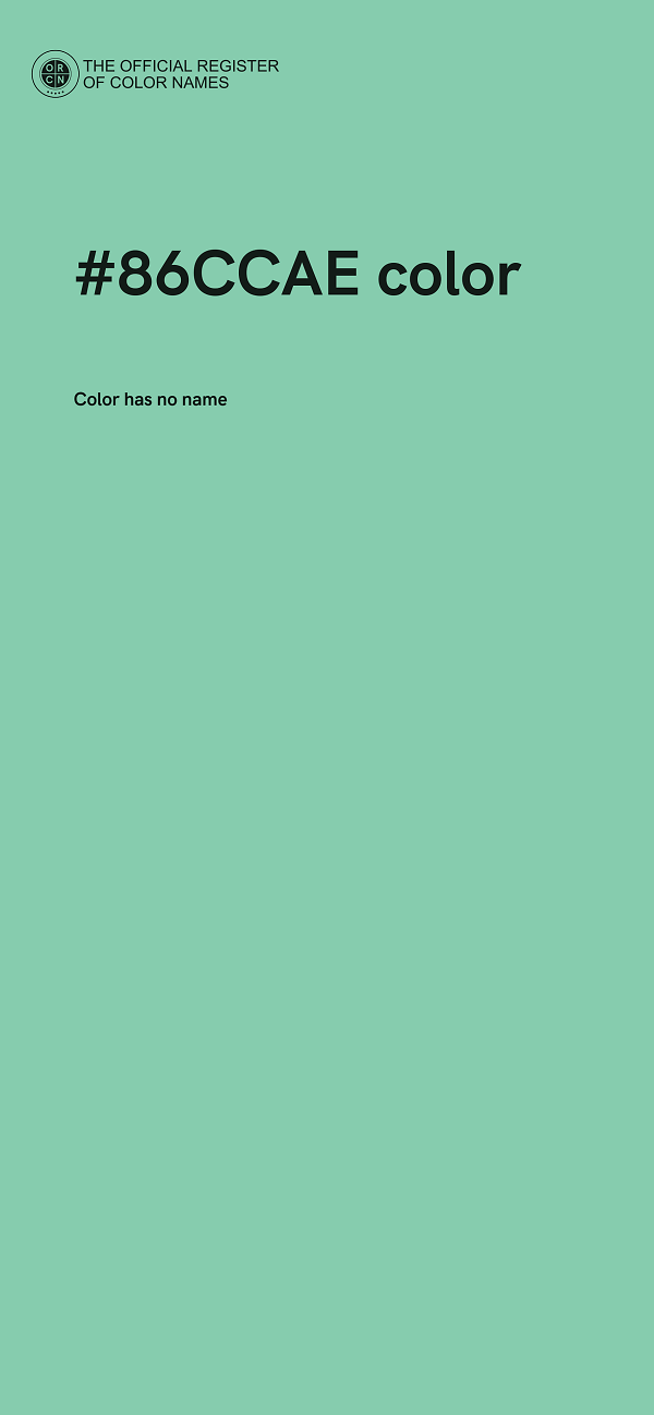 #86CCAE color image