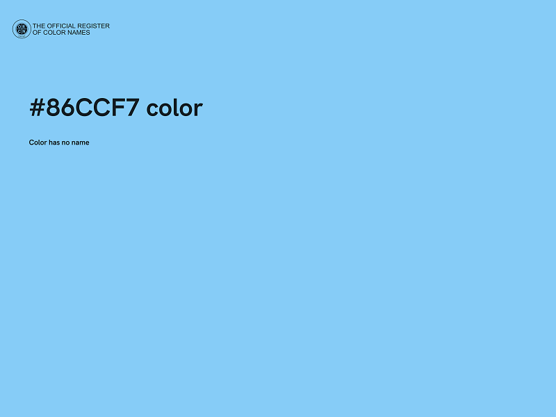 #86CCF7 color image