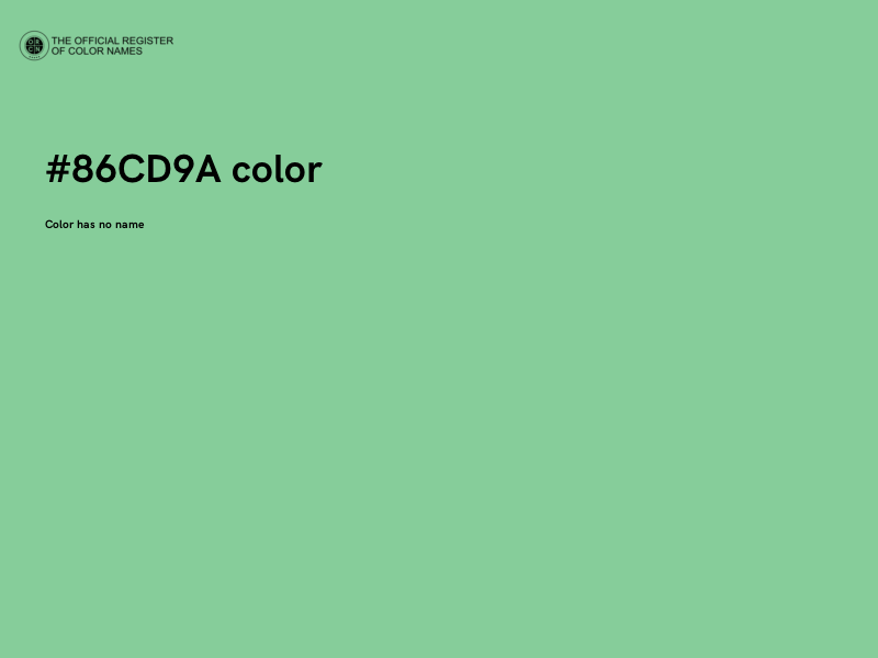 #86CD9A color image