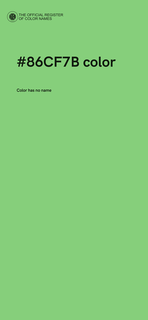 #86CF7B color image