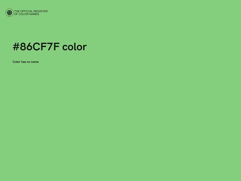 #86CF7F color image