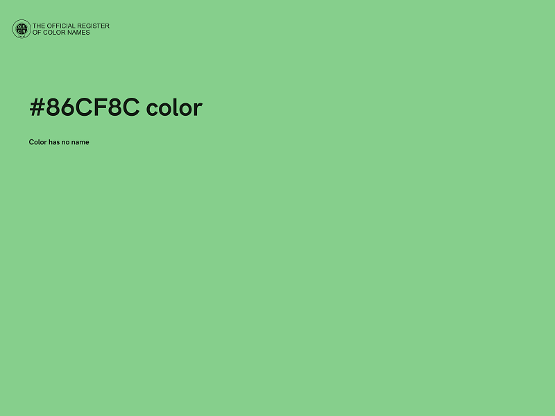 #86CF8C color image