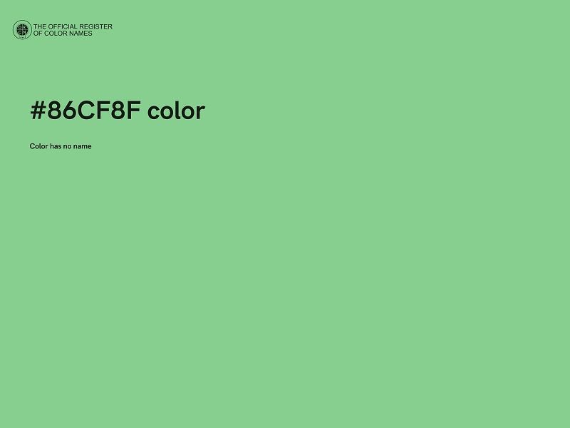 #86CF8F color image