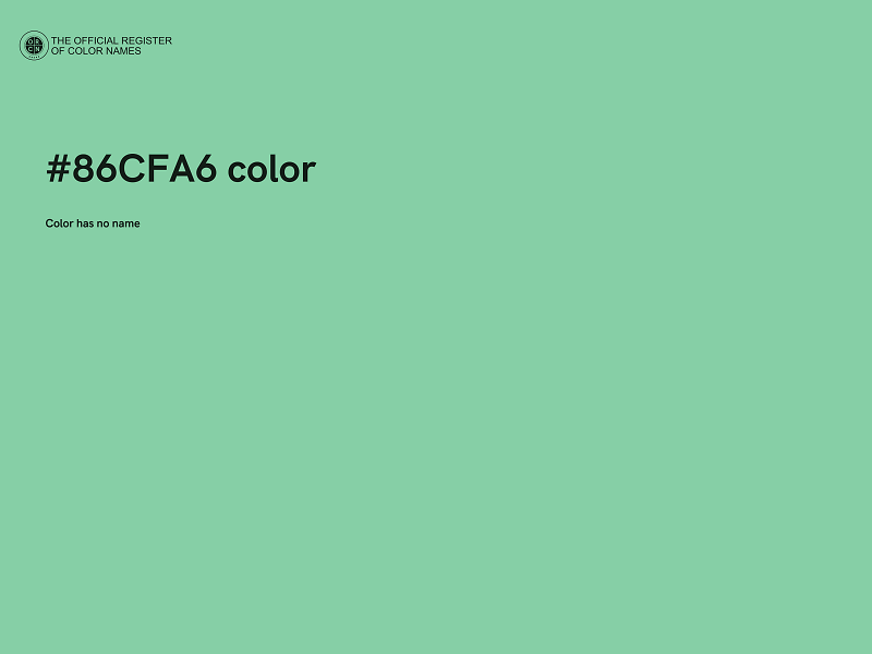 #86CFA6 color image