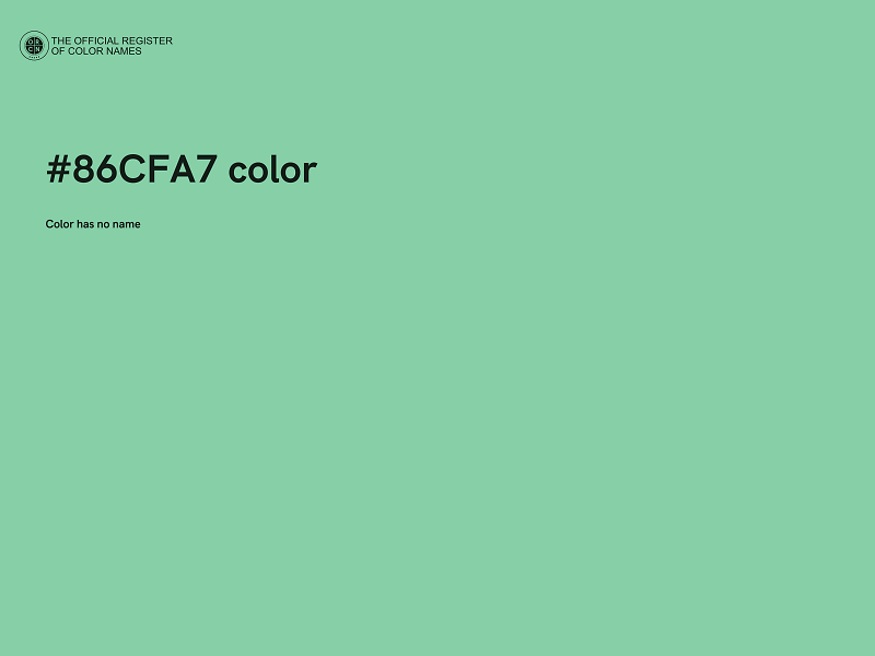 #86CFA7 color image