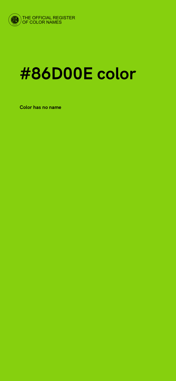 #86D00E color image