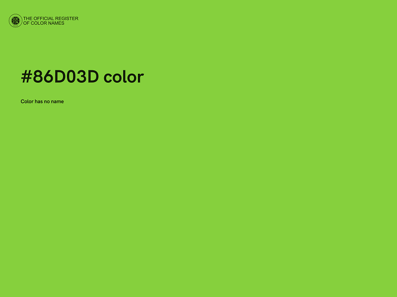 #86D03D color image